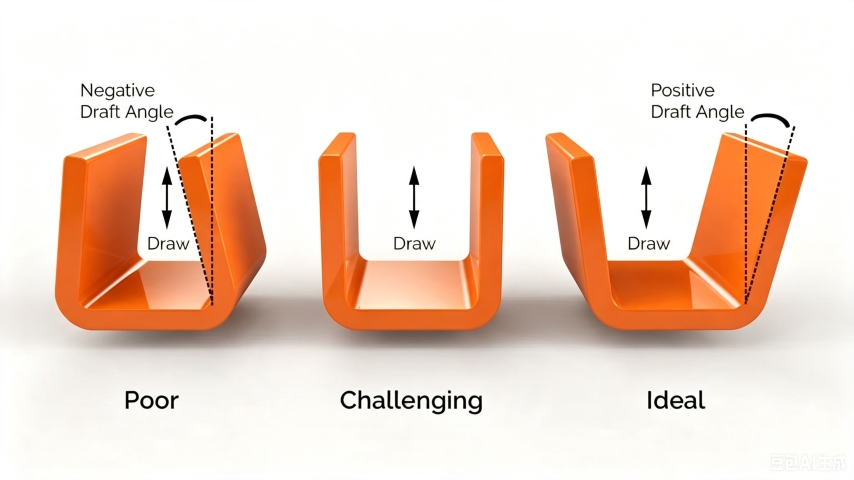 injection molding angle draft guidelines